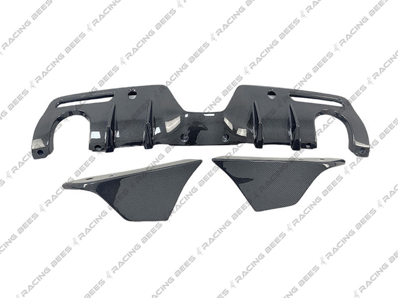2020+ Toyota Supra A90/A91 AG Style Rear Bumper Diffuser + Spats (Carbon Fiber)