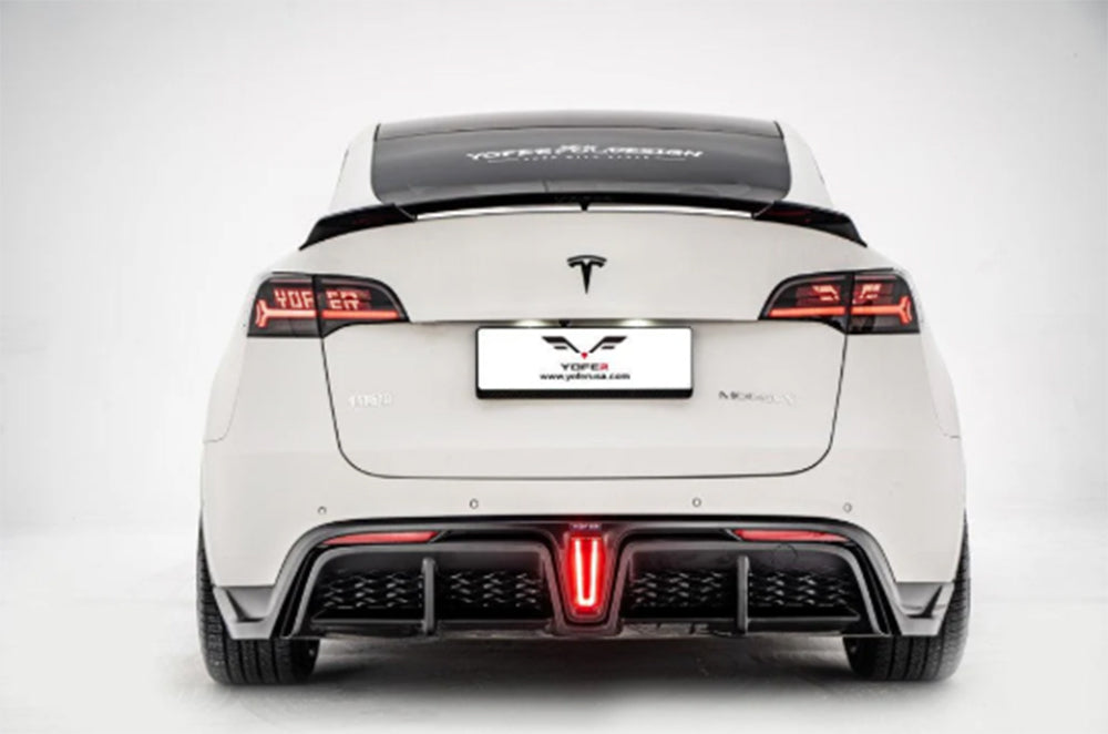 2021-2023 Tesla Model Y Yofer Rear Diffuser (Black)