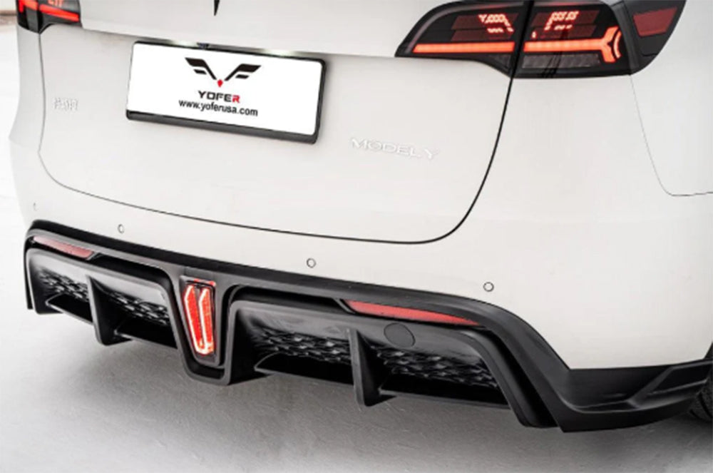 2021-2023 Tesla Model Y Yofer Rear Diffuser (Black)