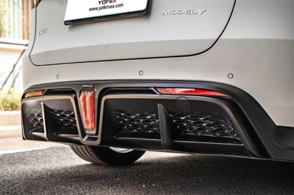 2021-2023 Tesla Model Y Yofer Rear Diffuser (Black)