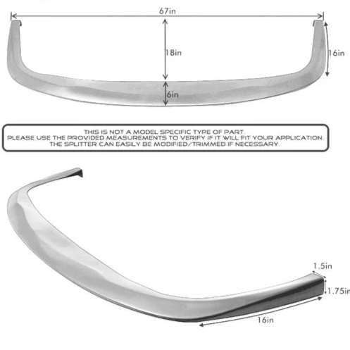Universal V2 Style Front Bumper Lip