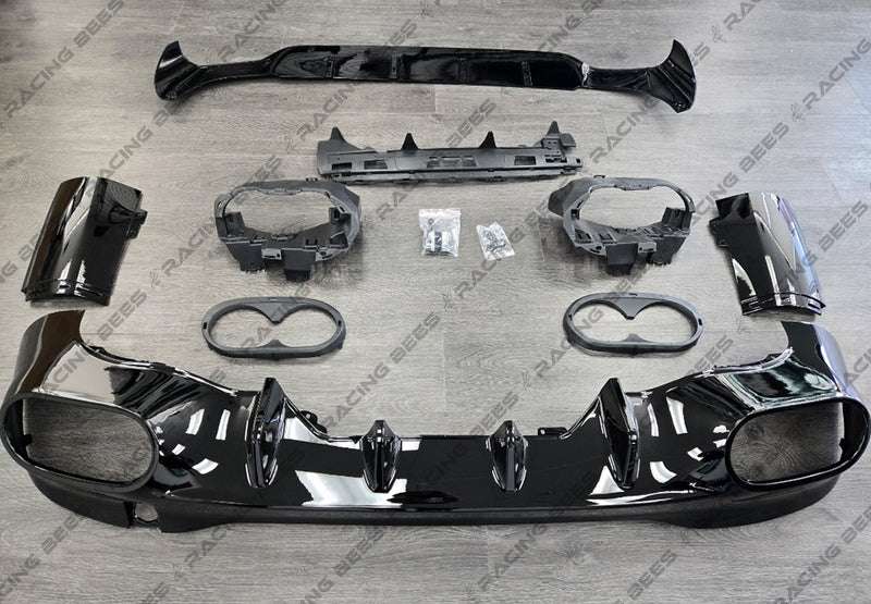 2020+ Mercedes-Benz CLA Class Sedan 45AMG Style Rear Bumper Diffuser (Black)