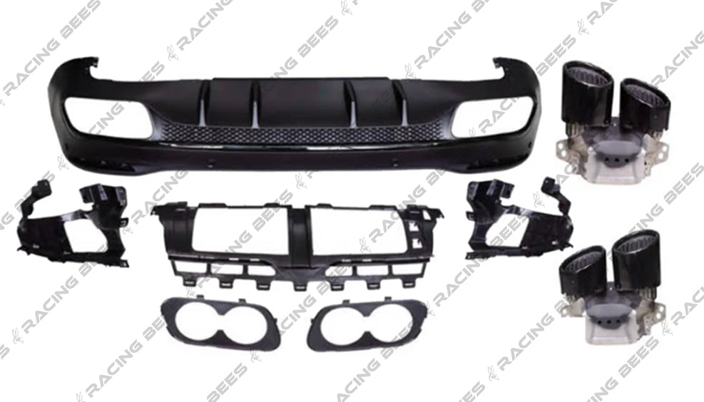 2020+ Mercedes-Benz GLE Class SUV 53 Style Diffuser WITH MUFFLER TIPS ...
