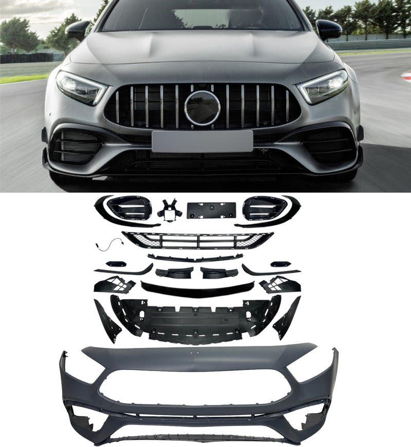 2020+ Mercedes-Benz A Class Sedan/Hatchback 45AMG Style Front Bumper Conversion