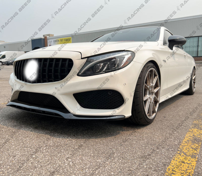 2015-2018 Mercedes-Benz C Class Sedan/Coupe MX Style Front Bumper Lip (BLACK)