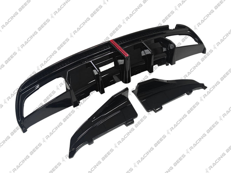 2015-2020 Mercedes-Benz C Class Sedan VT Style Rear Diffuser For AMG-Package Sedan (Black)