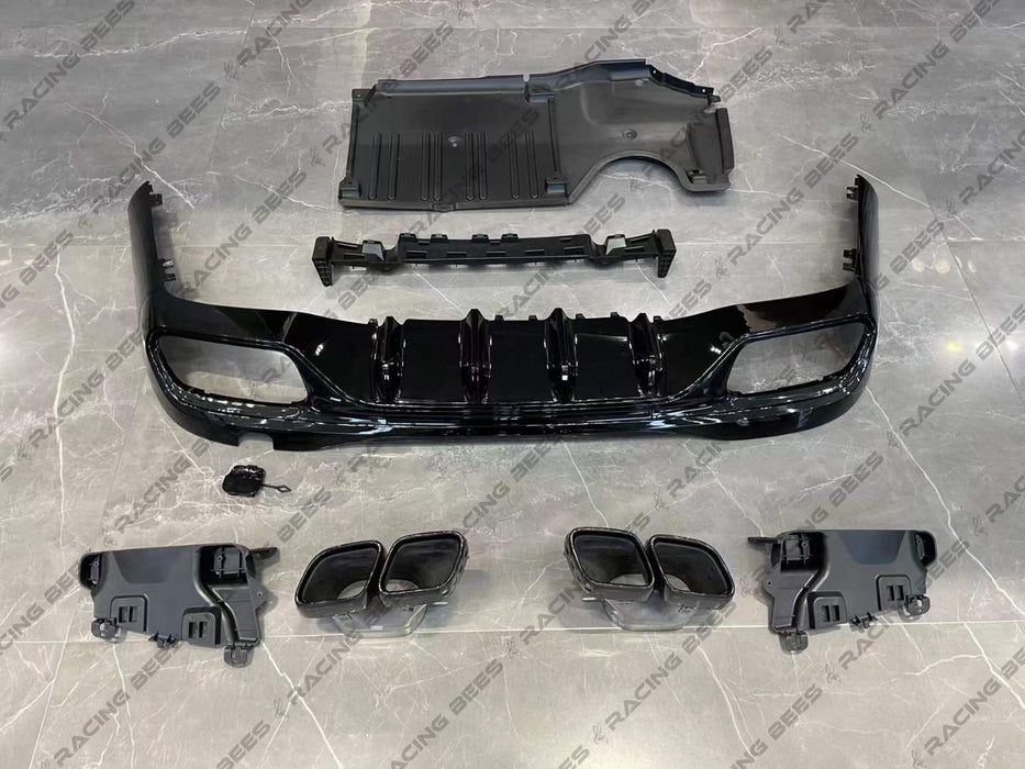 2022+ Mercedes-Benz C Class AMG Style Rear Diffuser + Tips