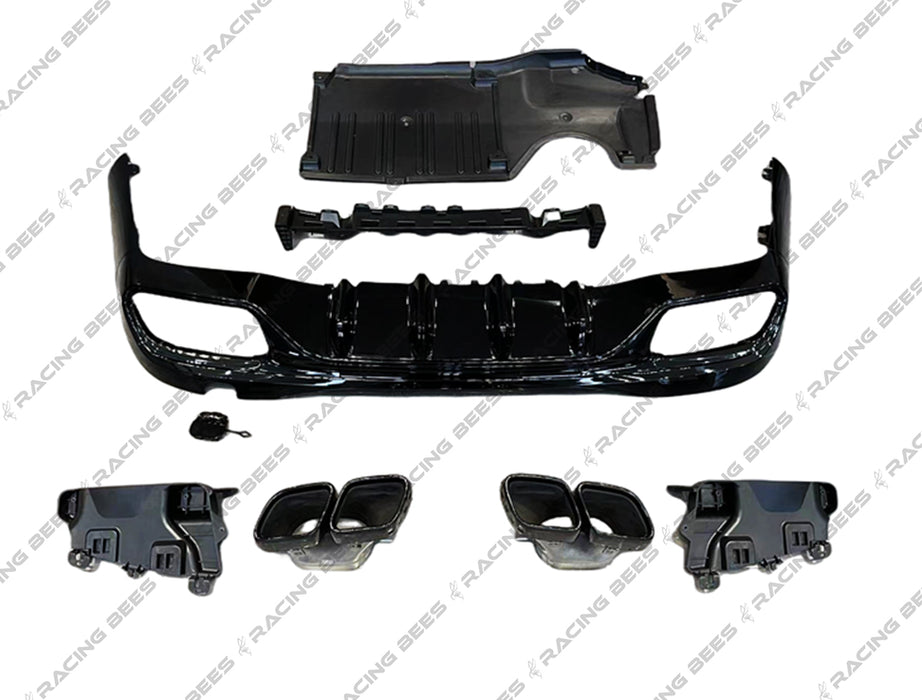 2022+ Mercedes-Benz C Class AMG Style Rear Diffuser + Tips