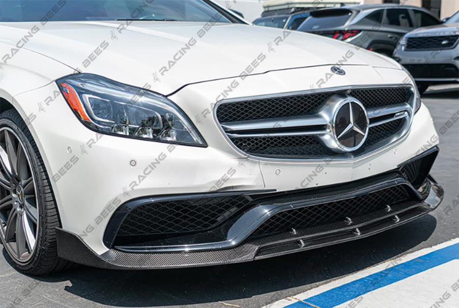 2015-2018 Mercedes-Benz W218 CLS63 Sedan BR Style Front Bumper Lip (Carbon Fiber)