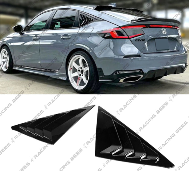 2022+ Honda Civic Hatchback Side Window Louvers (Black)