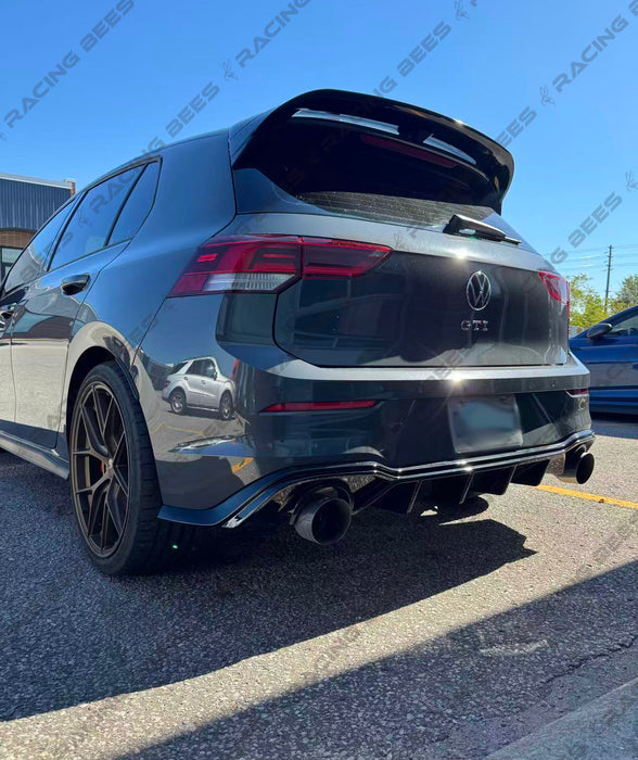 2022-2024 Volkswagen MK8 Golf GTI MX Style Rear Diffuser (Black)