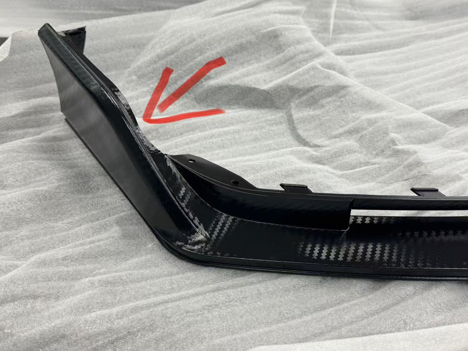 Defect/Damaged 2016-2020 Honda Civic Si/Hatchback CTR Style Front Bumper Lip (Carbon Look)
