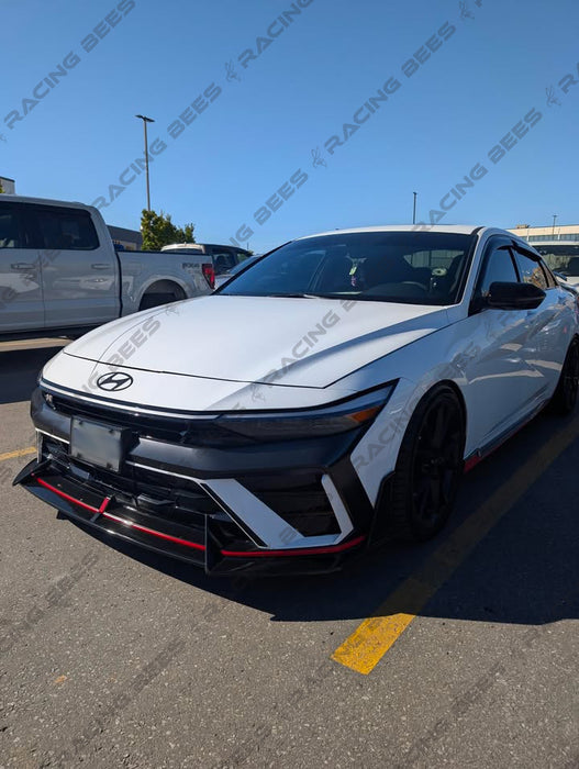 2024+ Hyundai Elantra N & N-LINE Model V Style Front Bumper Lip (Black)