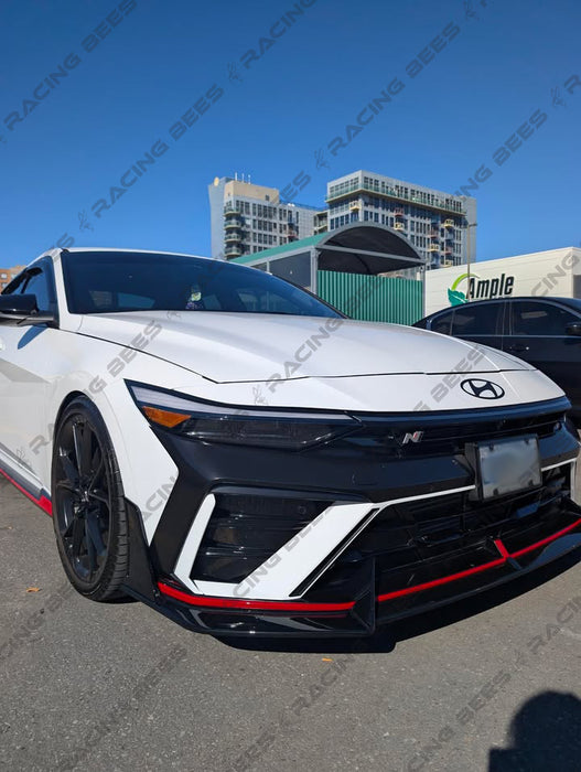 2024+ Hyundai Elantra N & N-LINE Model V Style Front Bumper Lip (Black)