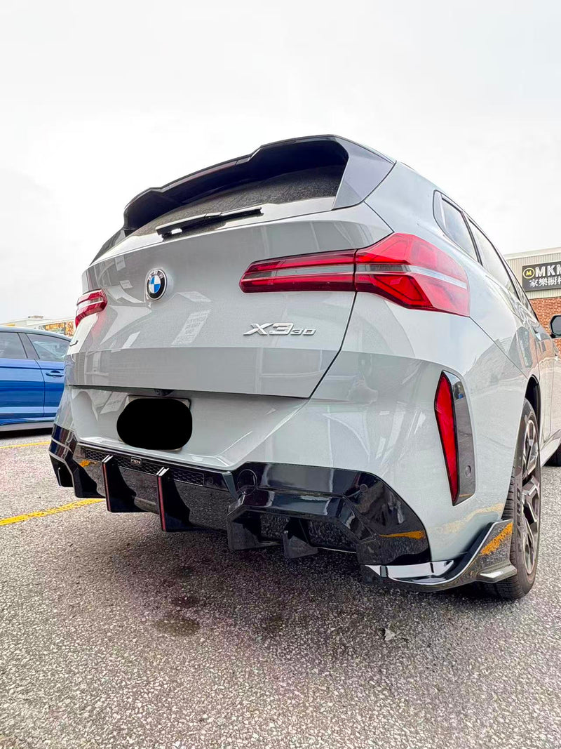 2025-2026 BMW G45 X3 V Style Rear Diffuser (Black)