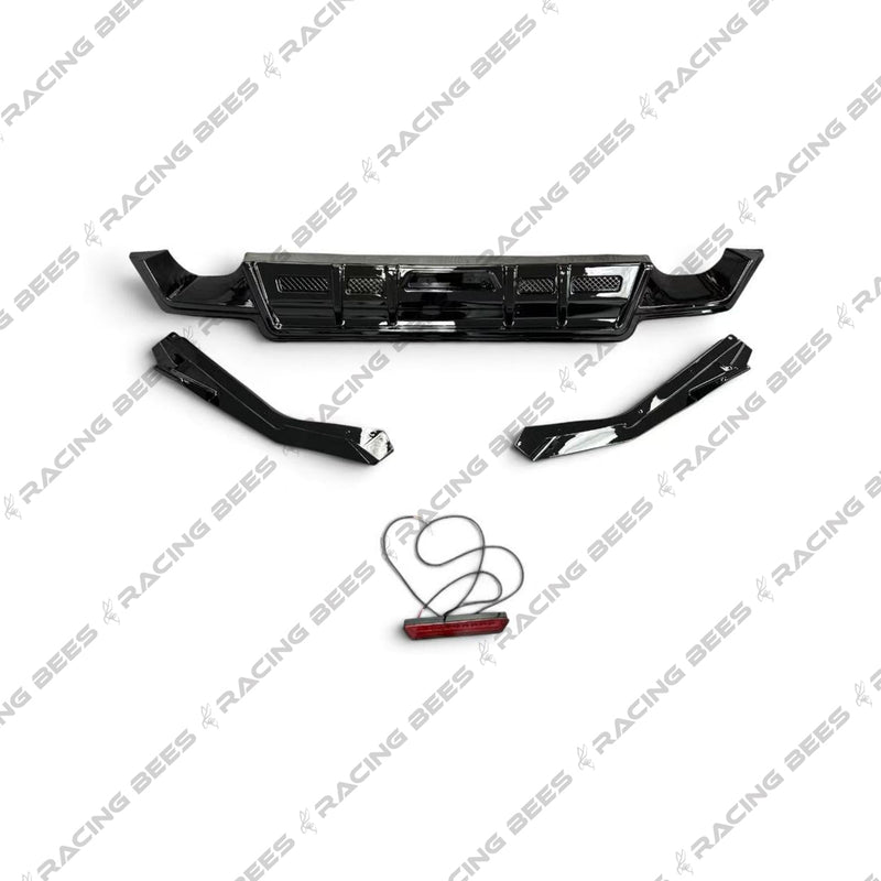 2021+ Lexus IS300 IS350 Rear Bumper LED V2 Style Diffuser (BLACK)