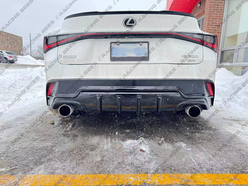 2021+ Lexus IS300 IS350 Rear Bumper TM Style Diffuser (BLACK)