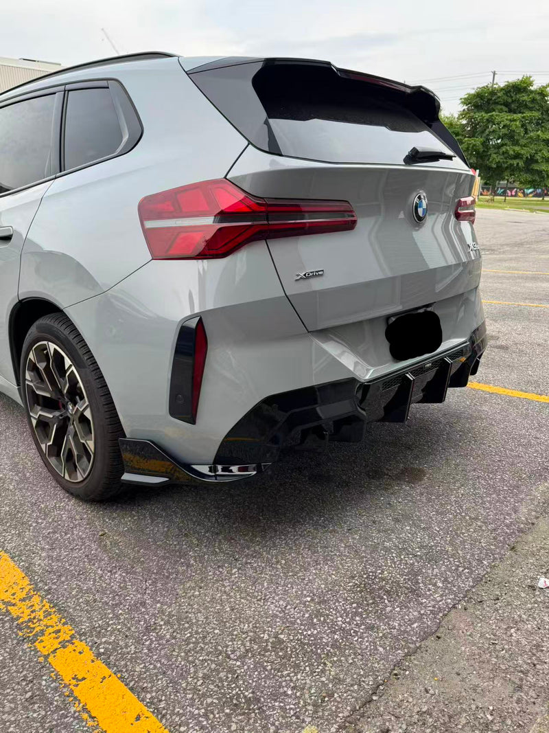2025-2026 BMW G45 X3 V Style Rear Diffuser (Black)