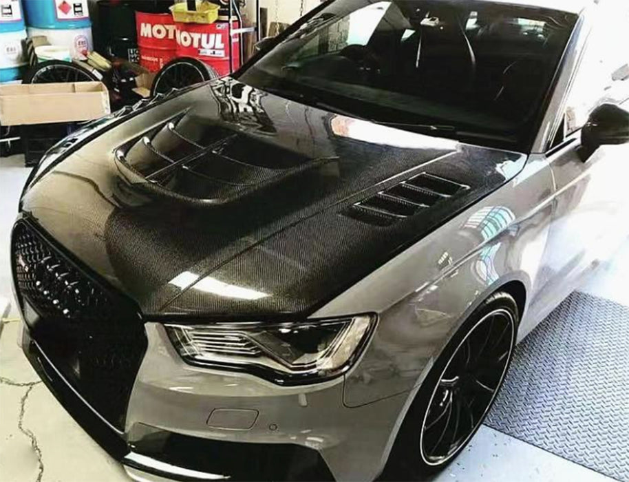 2014-2020 Audi A3/S3/RS3 RS Style Hood (Carbon Fiber)