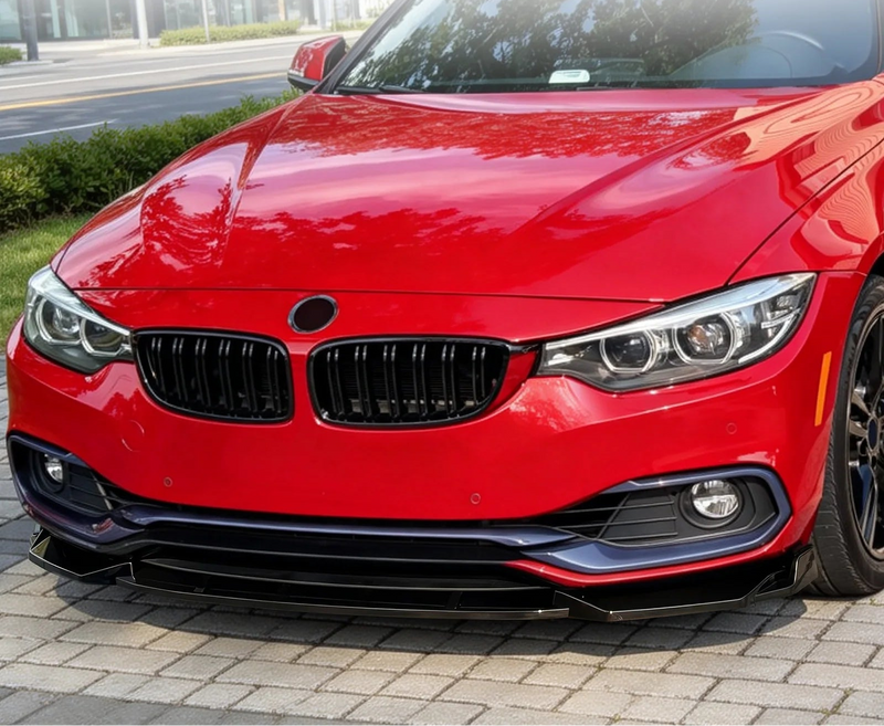 2014-2020 BMW F32/F33/F36 4 Series Base Models MX Style Front Bumper Lip (Gloss Black)