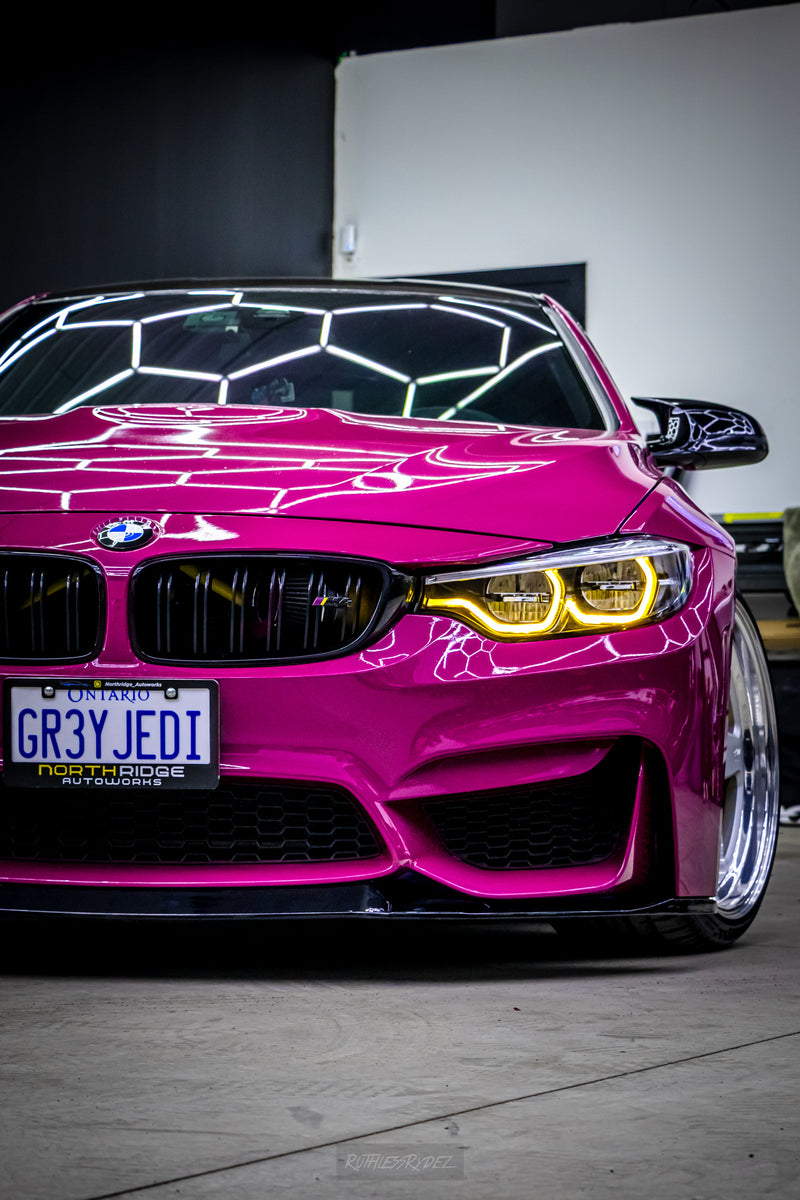2015-2019 BMW F80/F82 M3/M4 CS Style Front Bumper Lip (Black)