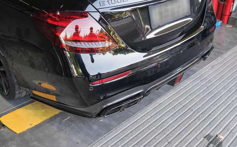 CMST Carbon Fiber Rear Diffuser + Muffler Tips for Mercedes Benz E-Class 4 Door W213 2017-2020