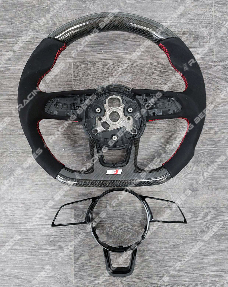 2017+ AUDI B9 A3/A4/A5 S-LINE,S3/S4/S5/RS3/RS5 Steering Wheel (Carbon Fiber)