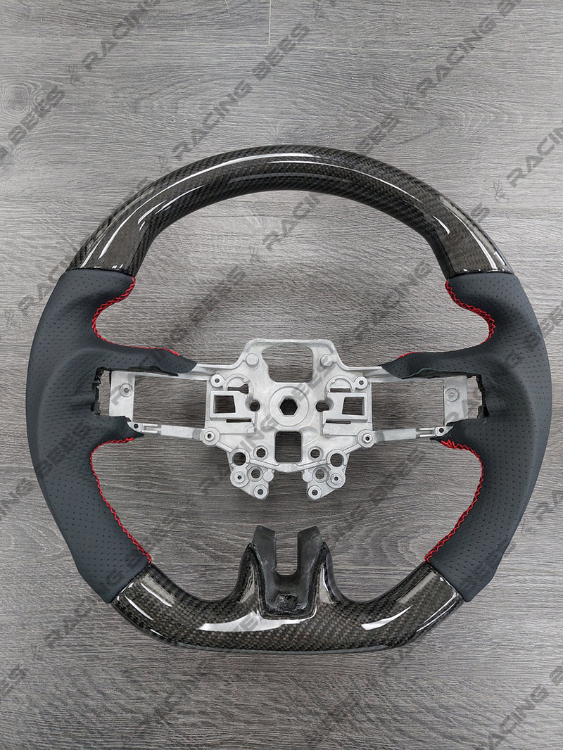 2018-2023 Ford Mustang Perforated Leather Steering (Carbon Fiber)