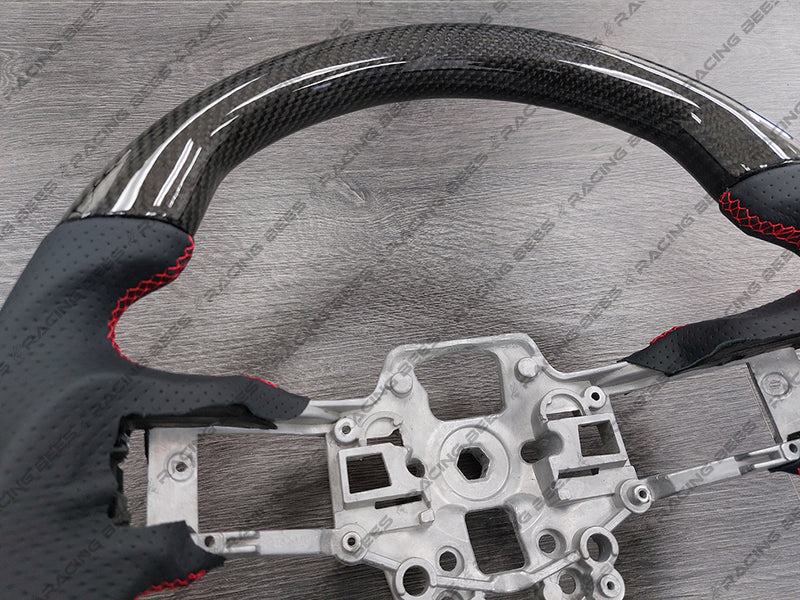 2018-2023 Ford Mustang Perforated Leather Steering (Carbon Fiber)