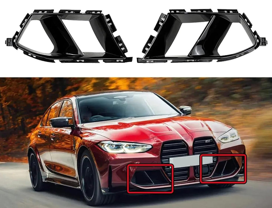 2021+ BMW G80/G82 M-Performance Style Front Air Duct Vents (Black)