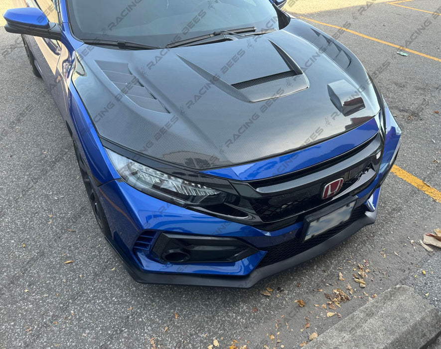 2016-2021 Honda Civic FC1/FC3/FK7 JS Style Hood (Carbon fiber)