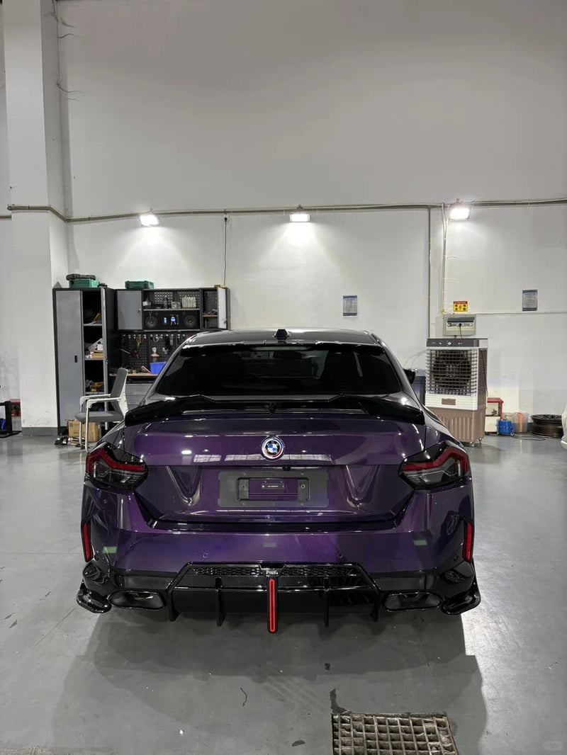 2022+ BMW G42 M240I V Style Rear Bumper Diffuser (Black)