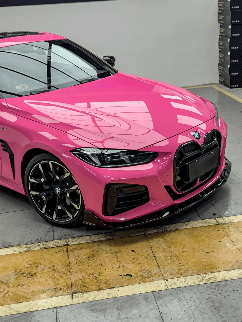 2021+ BMW G22/G23 4 Series V Style Front Bumper Lip (Gloss Black)
