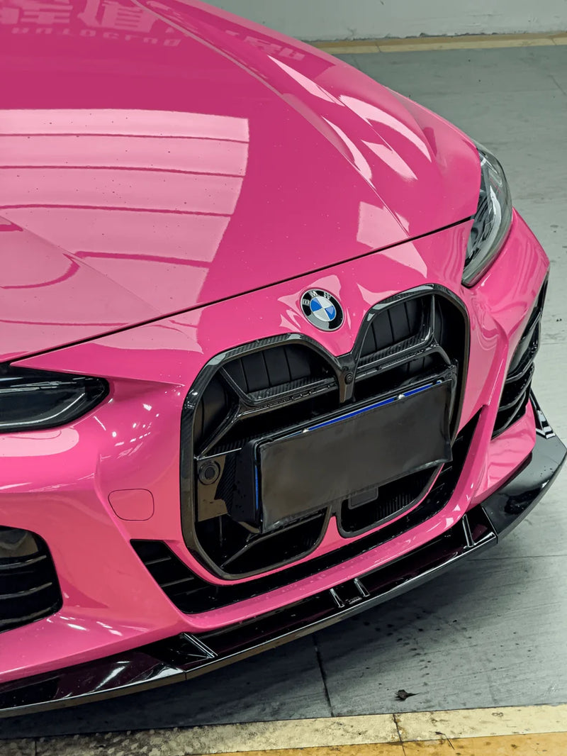 2021+ BMW G22/G23 4 Series V Style Front Bumper Lip (Gloss Black)