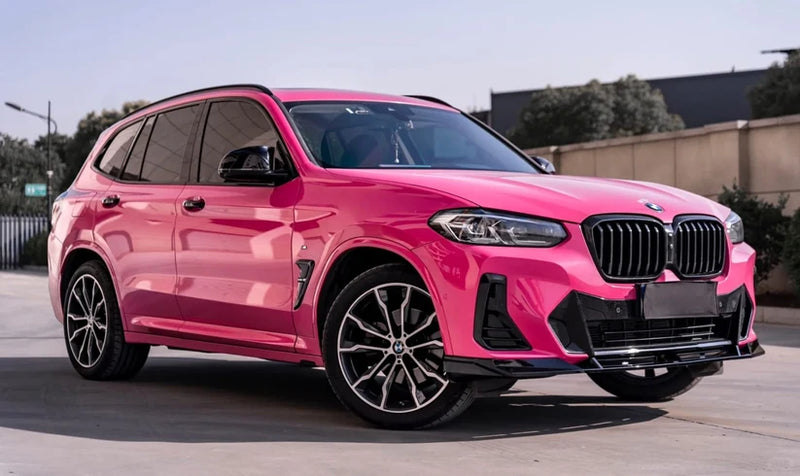2022-2024 BMW G01 LCI X3 V Style Front Bumper Lip (Black)