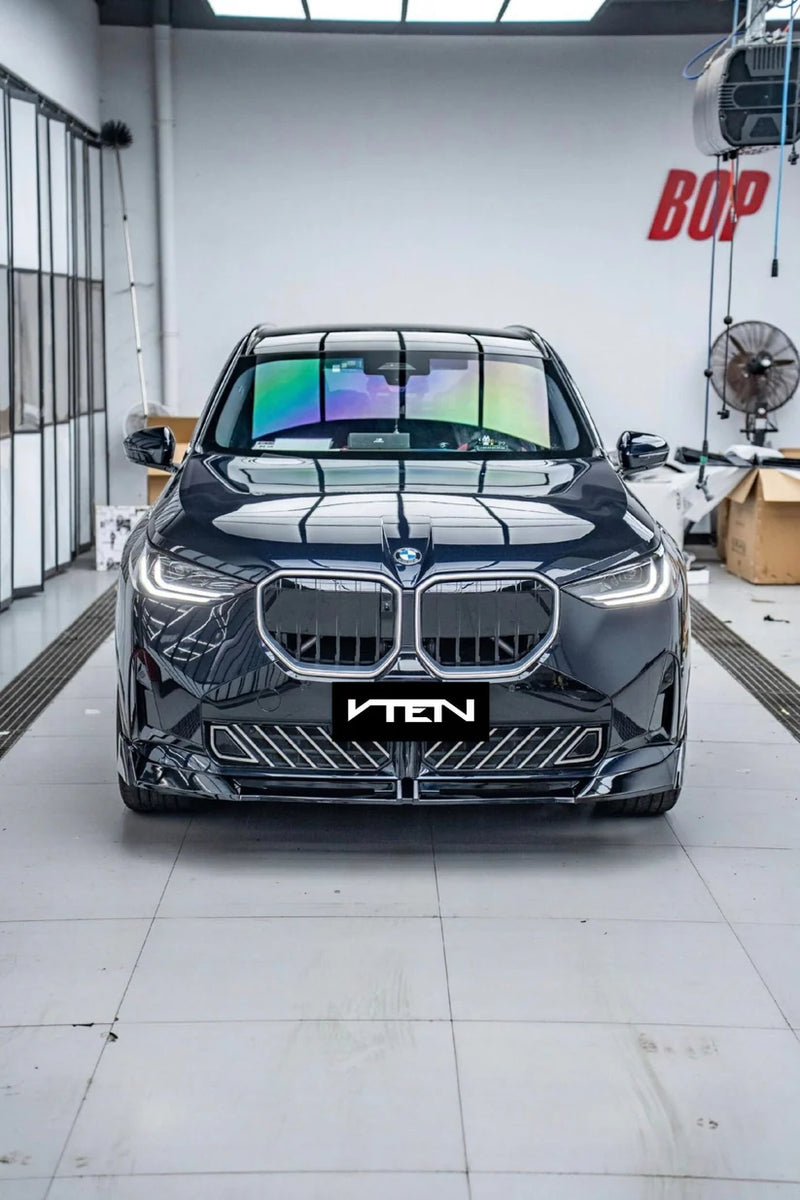 2025-2026 BMW G45 X3 V Style Front Bumper Lip (Black)