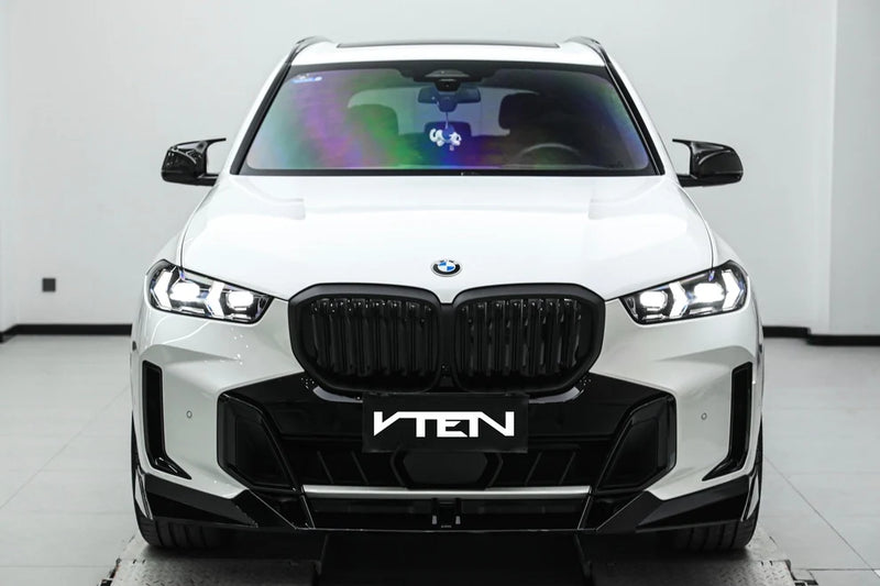 2024+ BMW G05 LCI X5 V Style Front Bumper Lip (Black)