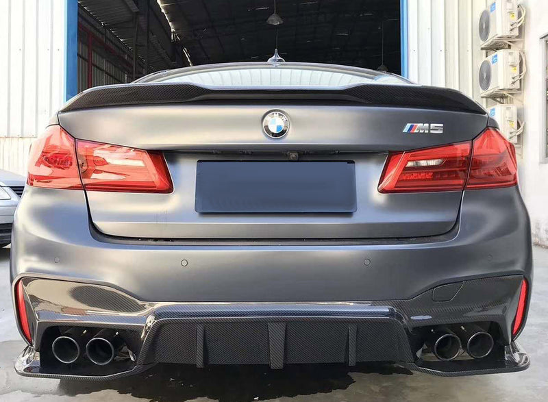 2018-2023 BMW F90 M5 3D Style Rear Bumper Diffuser (Carbon Fiber)