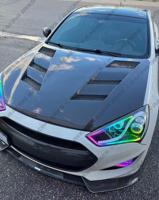2013-2016 Hyundai Genesis Coupe VIS Style Hood (Carbon Fiber)
