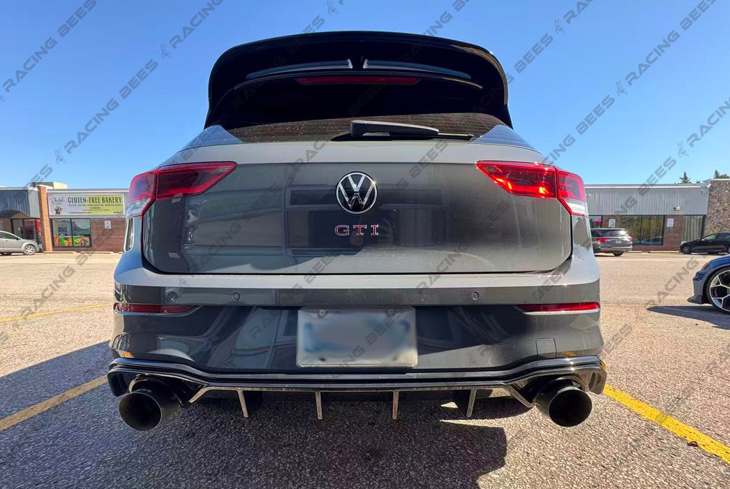 2022-2024 Volkswagen MK8 Golf GTI MX Style Rear Diffuser (Black)