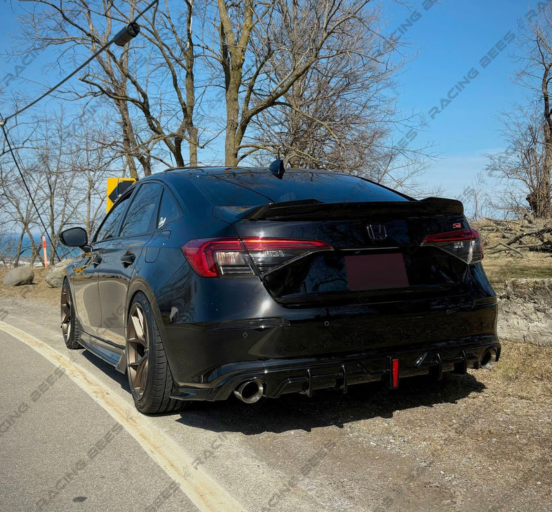 2022-2025 Honda Civic Sedan ACR Style Rear Diffuser + Rear Aprons (BLACK)