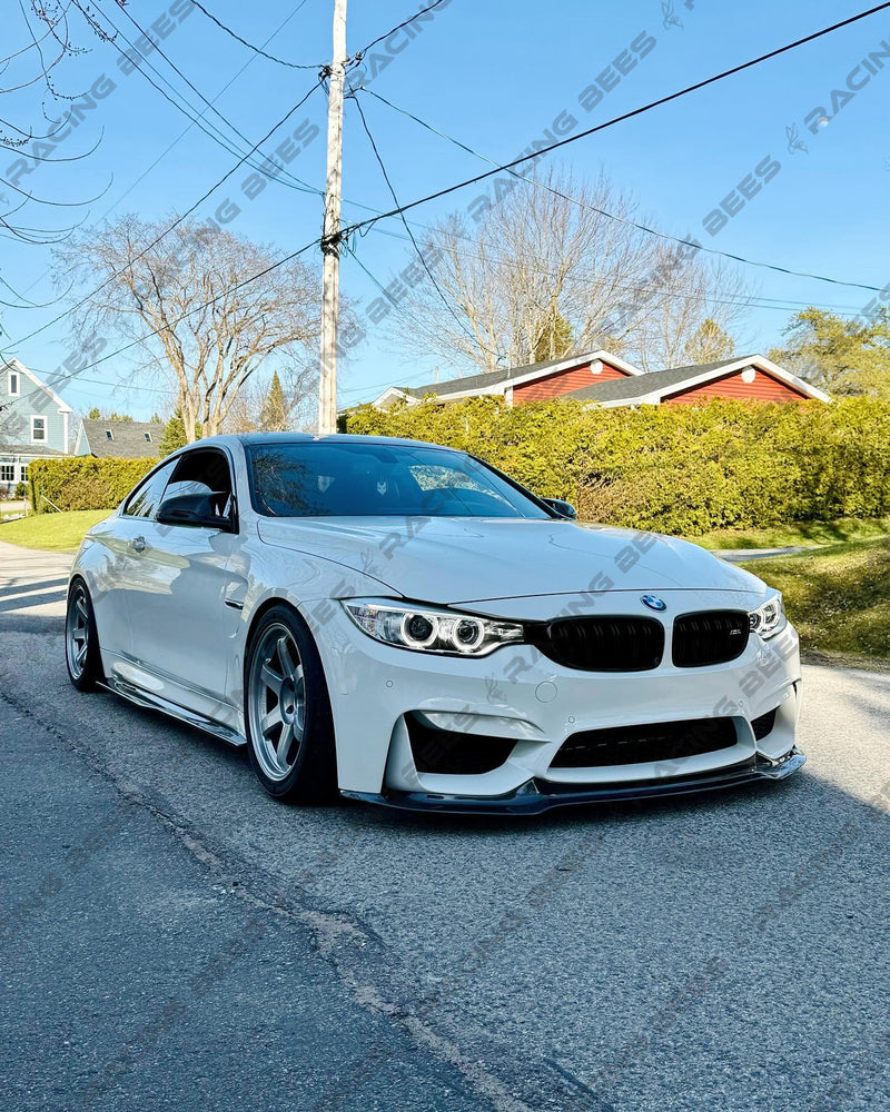 2015-2020 BMW F80/F82 M3/M4 V Style Front Bumper Lip (Carbon Fiber)