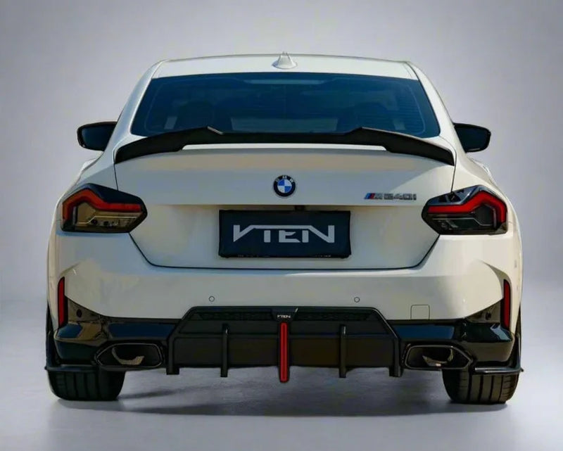 2022+ BMW G42 M240I V Style Rear Bumper Diffuser (Black)