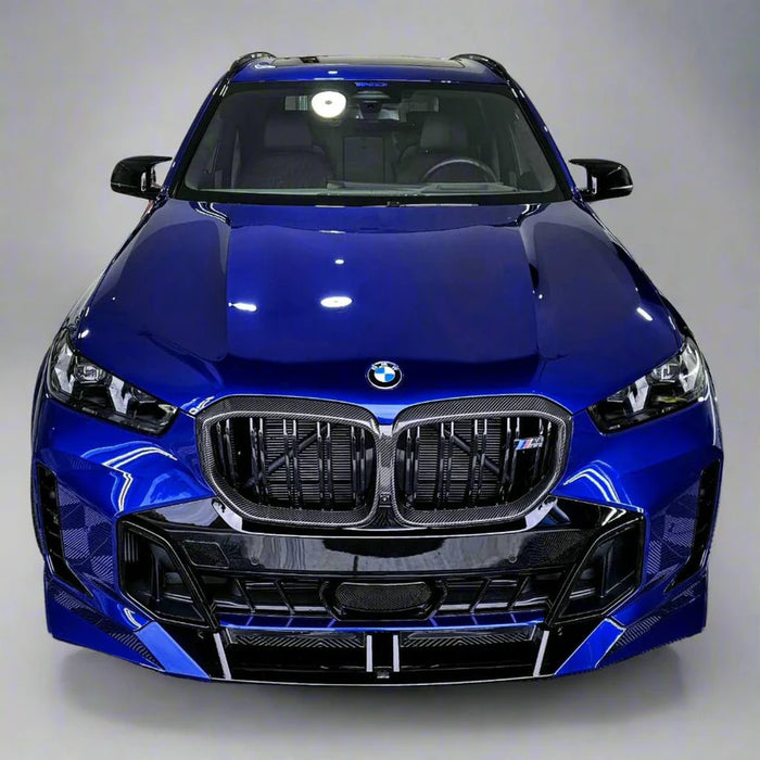 2024+ BMW G05 LCI X5 V Style Front Bumper Lip (Black)