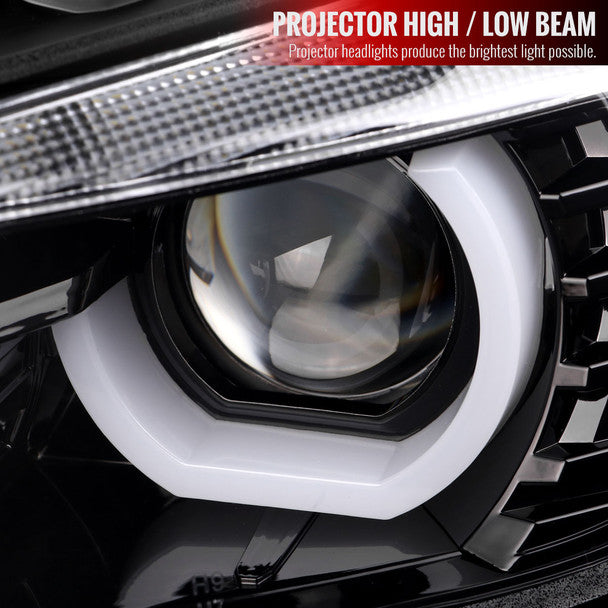 2012-2015 BMW F30 3 Series Sedan HID-Compatible Headlights w/ LED Turn Signal