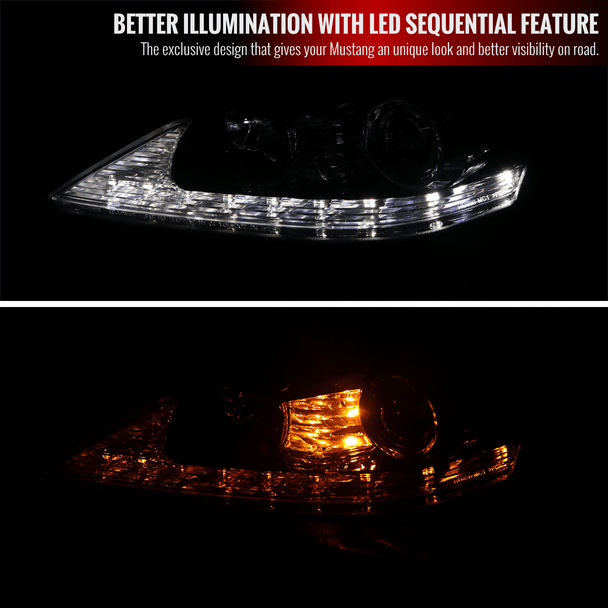 2006-2009 Lexus IS250/IS350 SMD LED Projector Headlights Sequential Turn Signals