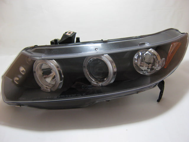 2006-2011 Honda Civic Coupe Black Housing Projector Style Headlights