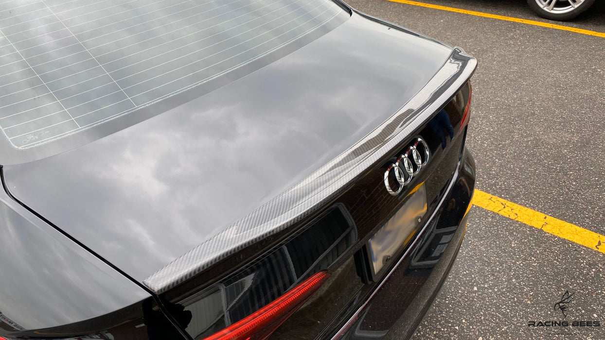 2017-2022 Audi A4/S4 B9 Carbon Fiber Trunk Spoiler CA Style (Carbon Fiber)