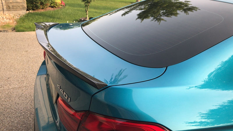 2014-2019 BMW F36 4 Series Gran Coupé Trunk Spoiler V Style (Carbon Fiber)
