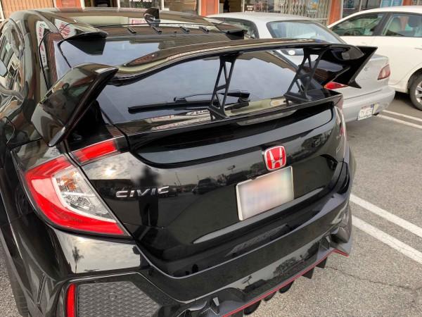 2017-2021 Honda Civic Hatchback Stabilizer Type 2 Style For Type-R Trunk Spoiler